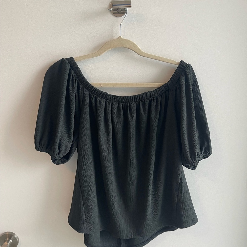 Anthropologie Off the shoulder Black Women's Top - Picture 2 of 5